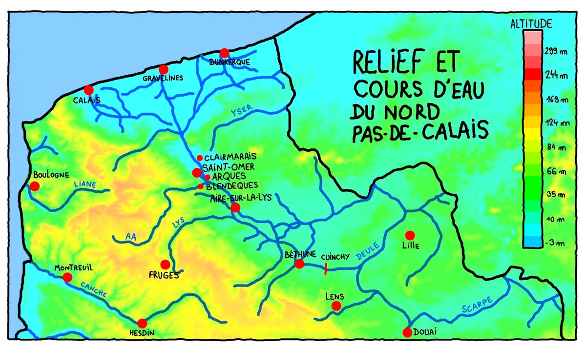 Cartographie des cours d'eaux du Nord-Pas-de-Calais